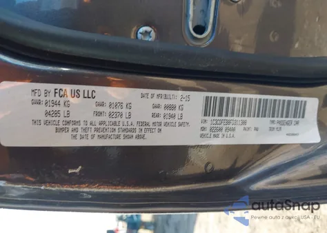 2015 Dodge Dart Gt z USA, uszkodzony, nr VIN 1C3CDFEB8FD311308